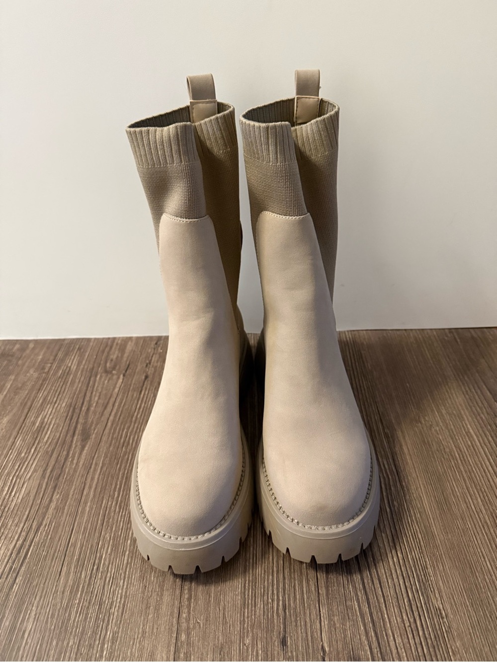 Call It Spring Neutral Chunky Chelsea Booties